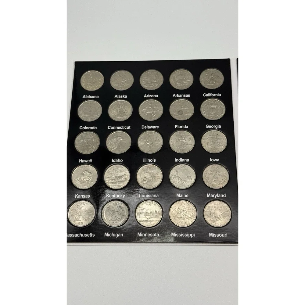 Fifty‎ States US United States Quarter Collection Full Album Of All 50 Coins